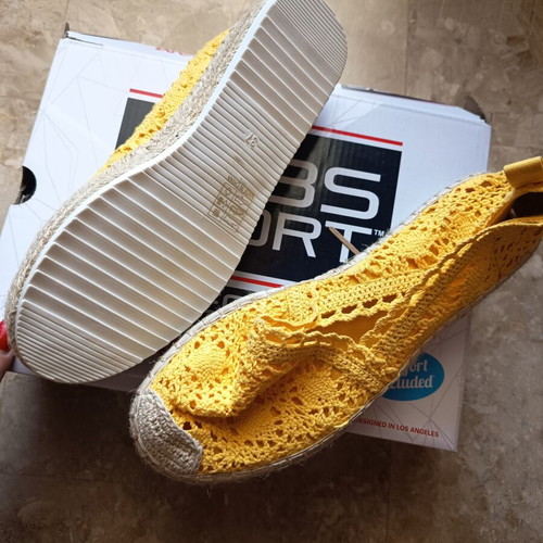 Yellow espadrilles new, size 37