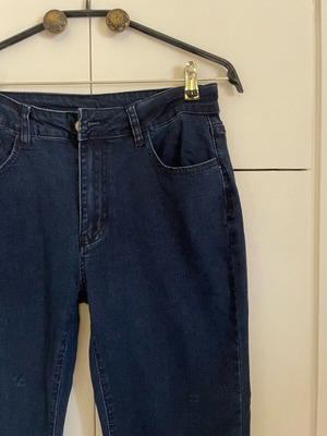 Jeans bell-bottom new, waist 38cm, blue, size L