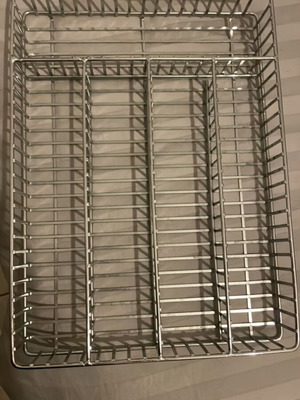 Stainless steel cutlery racks like new, set of two