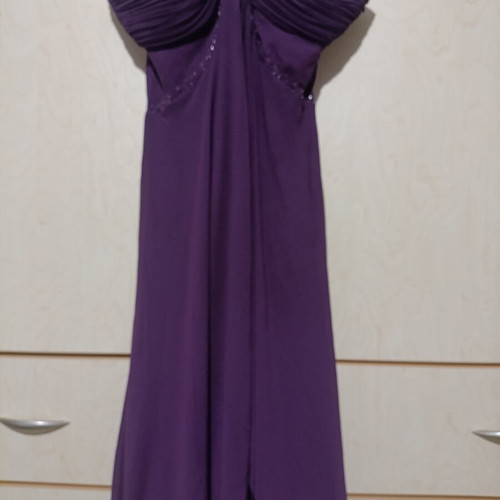 Purple Maxi Evening Dress Theofili Size L Like New