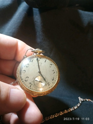 Elgin pocket watch used, men's, engraved