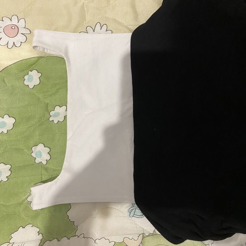 Sleeveless blouse like new, black and white, sizes S and M