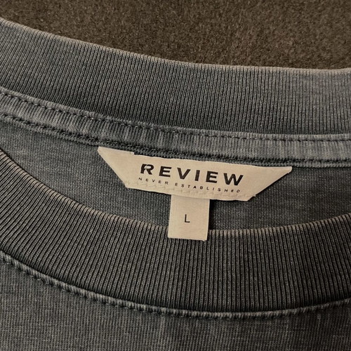 Review T-shirt, size L, grey and blue