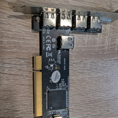 USB 2.0 PCI Expansion Card 5x Ports used for Older Computers