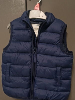 Mothercare sleeveless jacket like new, blue, size 98 cm, 2-3 years