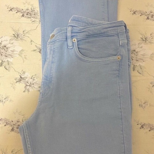 Zara light blue cropped flare jeans size 44 like new