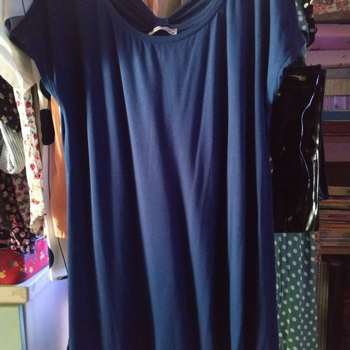 Celestino off-shoulder t-shirt used, size M, blue