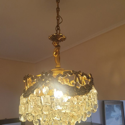 Crystal chandeliers, 2 pieces, 2 sizes