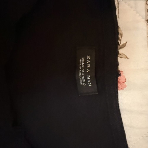 Zara Man black long sleeve top XL