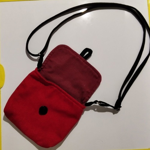 Red Shoulder Bag used, 17x17 cm