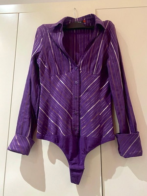 Πουκάμισο κορμάκι Toi&Moi μωβ σαν καινούργιο με χρυσές γραμμές