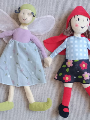 Cloth dolls Little Red Riding Hood and Elf used from IKEA