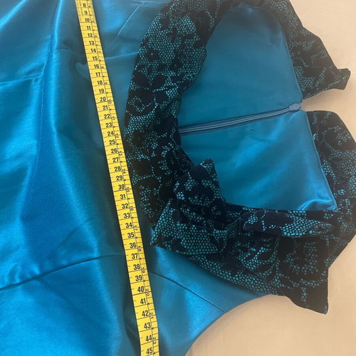 Handmade dress like new, winter, deep turquoise, size M