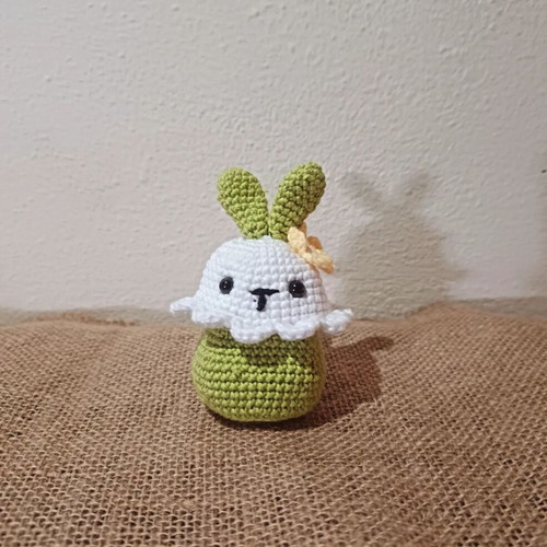 Easter Basket Bunny handmade knitted new