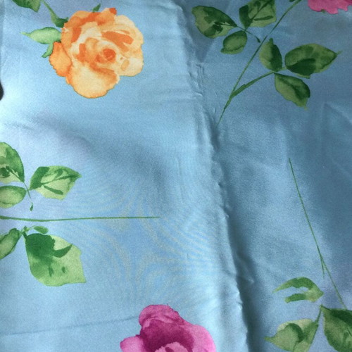 Satin fabric with floral pattern new, 1.5m x 1.5m