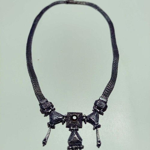 Silver 925 pendant with garnet stone, new, Ioannina style