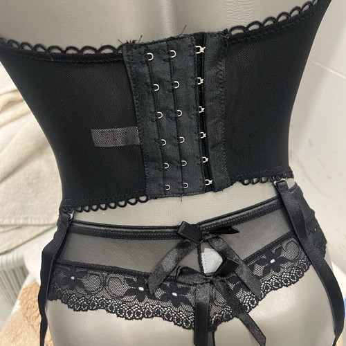 Corset and lingerie new, black, size 34/XS