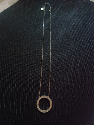 Michael Kors necklace new with white zirconia and steel
