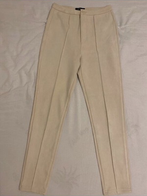 Suede pants Pink Woman size 34 like new, beige