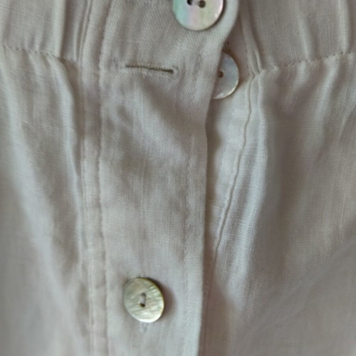 Benetton strapless linen dress with hidden straps, new, white, size M