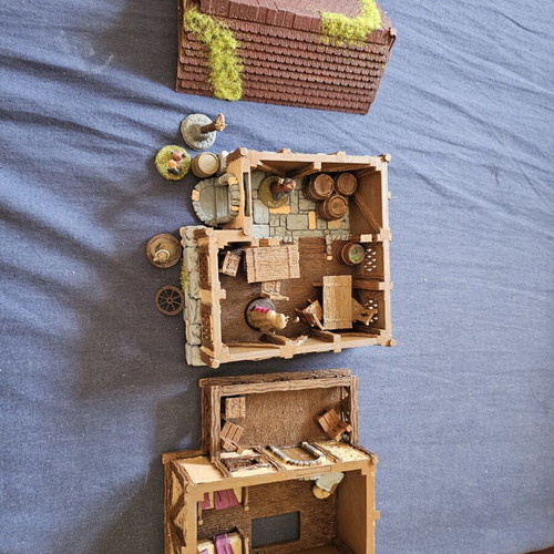 DND inn set, hand-painted and stylized