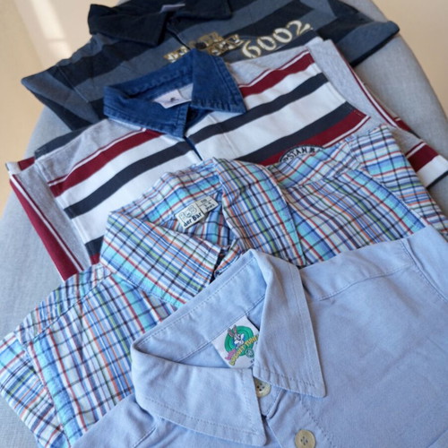 Set of 4 long-sleeve shirts for boys, sizes 104-110, ages 3-4