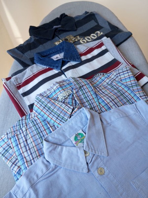 Set of 4 long-sleeve shirts for boys, sizes 104-110, ages 3-4