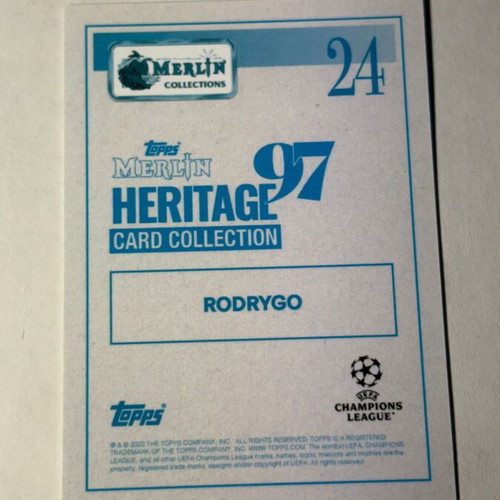 Rodrygo Merlin sticker 47/49, like new