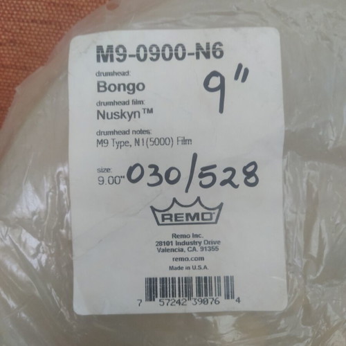 Remo NuSkyn 9" drumhead for bongo new