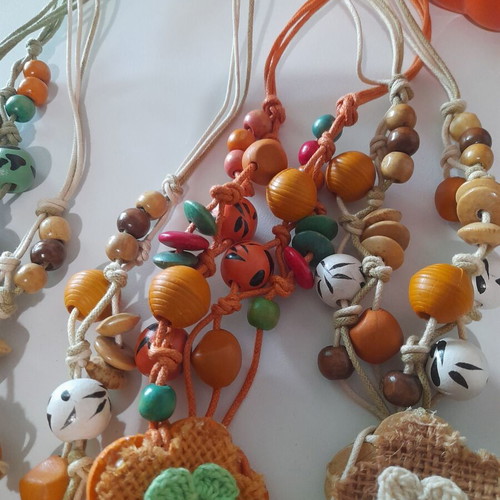 Boho handmade necklaces new, pack of 5 colorful