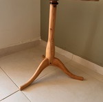 Handmade round rustic solid wood side table