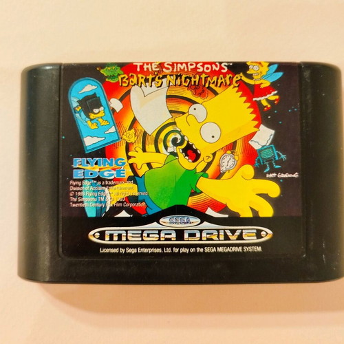 The Simpsons Bart's Nightmare Sega Mega Drive game used