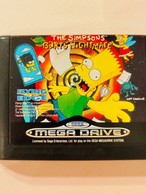 The Simpsons Bart's Nightmare Sega Mega Drive game used
