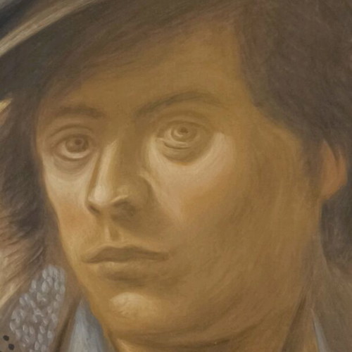 Portrait study like new, egg tempera on canvas 30x40 cm
