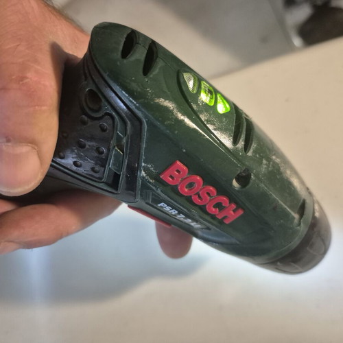 Bosch PSR 7,2 LI Rechargeable Cordless Drill used with Charging Base and Case