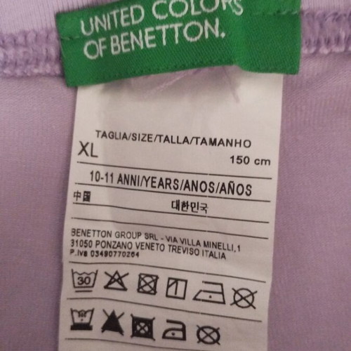 Benetton girls' set used, purple, sizes 10-11 and 13-14 years