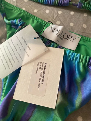 Mallory The Label Bikini σετ καινούργιο, μπλε και πράσινο, μέγεθος M