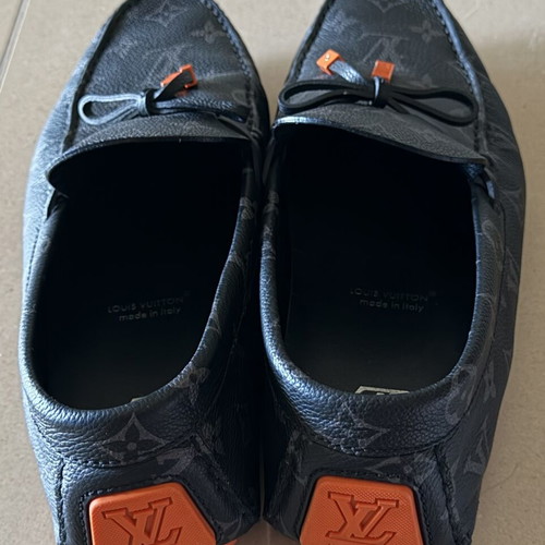 Louis Vuitton Monogram Eclipse Leather Loafers like new, size 42