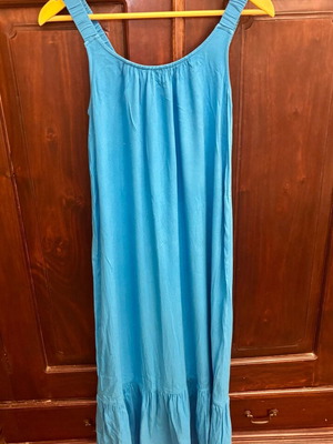 Maxi αέρινο φόρεμα Primark σαν καινούργιο, μέγεθος Medium, μπλε τιρκουάζ