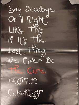 The Cure концертен плакат от 17/7/19 употребяван