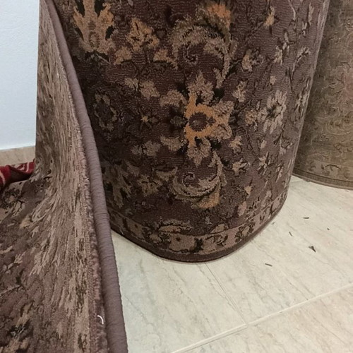 Runner 0.65m dark brown, 80% acrylic 20% wool new