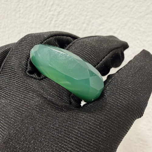 Ring with green agate new