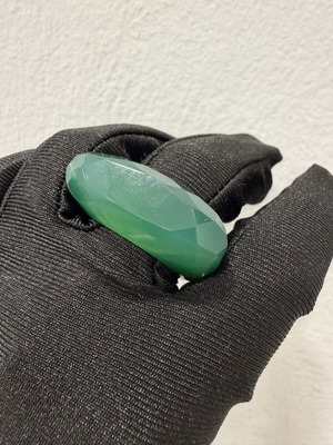 Ring with green agate new