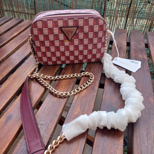 Guess shoulder bag new, red, 14x20 cm