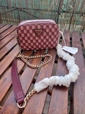 Guess shoulder bag new, red, 14x20 cm