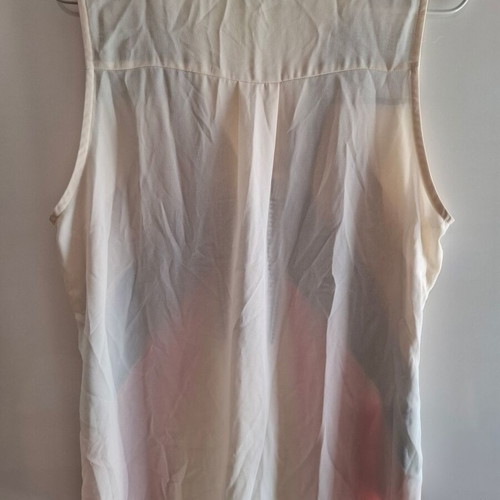 Marks & Spencer top XL used, ivory with multicolor details