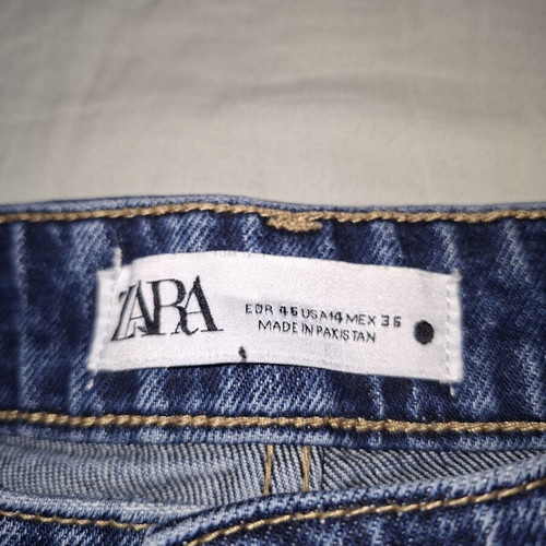 Zara Blue Denim Cut-Off Shorts Like New, Size EU 46