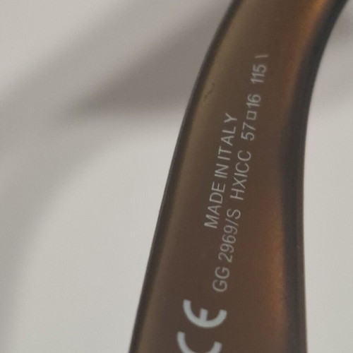 Gucci GG2969/S μεγάλα γυαλιά ηλίου από οξειδωμένο χρώμιο με διαβαθμισμένους φακούς