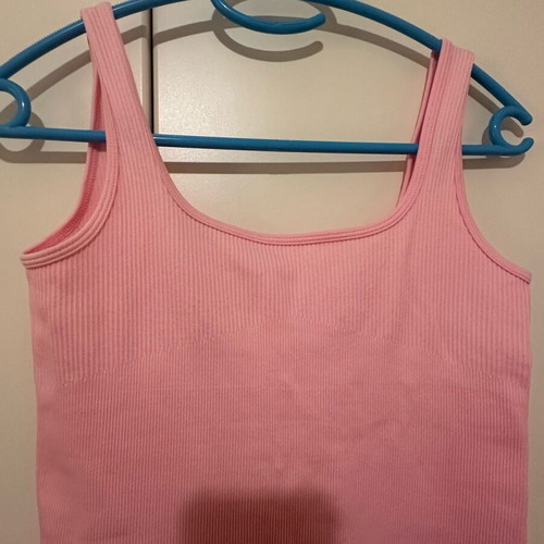 Shein pink rib one-piece jumpsuit size M like new