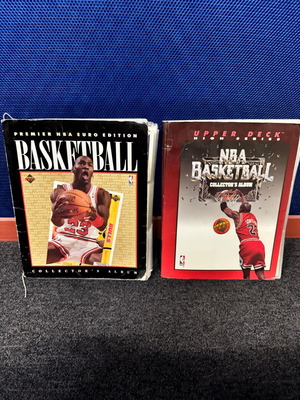 Upper Deck albums used, pack of 2 with 477 NBA Fleer cards